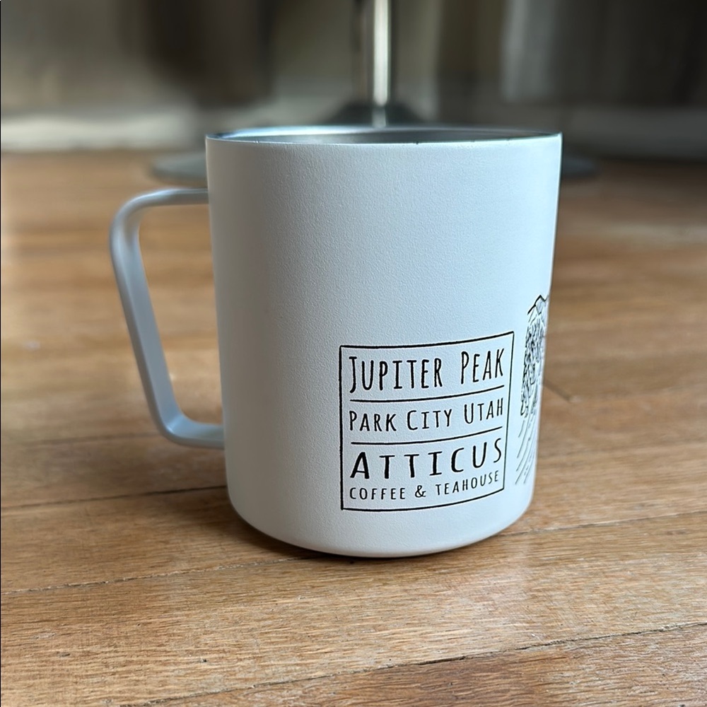 New Jupiter Peak Park City Utah Atticus Cafe MiiR 12oz mountain ski print mug - Picture 3 of 8
